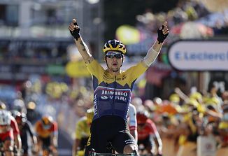 Primož Roglič zmagovalec dirke Liege-Bastogne-Liege