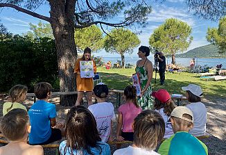 Otroci, Nina in bujna domišljija na predstavitevi stripa Lažninka