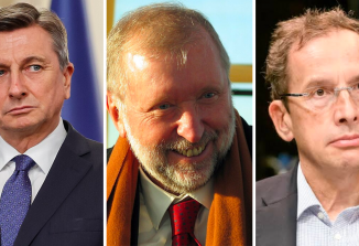 Na goriškem gradu Borut Pahor, Dimitrij Rupel in Žiga Turk