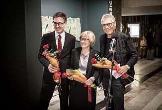 Odprtje razstave umetnin, prisotnih v Kulturnem domu ob otvoritvi