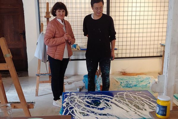 Jožica Ličen in Noriaki Sangawa